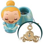 Kidada for Disney Store Wish-a-Little Cinderella Figure with Charm Necklace Kidada for Disney Store Wish-a-Little Cinderella Figure with Charm Necklace