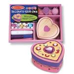 DIY jewelry box craf craft gifts for kids, wooden DIY jewelry box