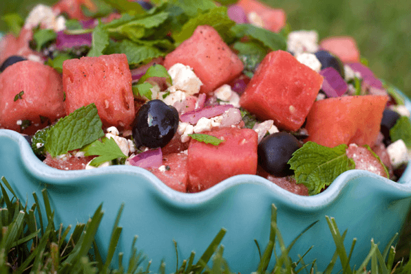 melon feta salad