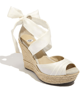 UGG® Australia 'Lucianna' Wedge as seen on http://www.skimbacolifestyle.com white wedges