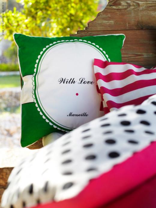 summer outdoor living as seen on http://www.skimbacolifestyle.com/2012/05/ikea-myrlilja.html ikea myrlilja, pillows