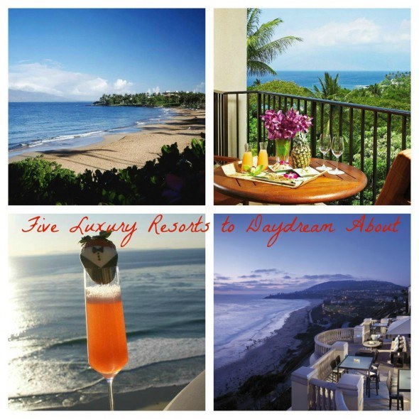 Top photos: Four  Seasons Maui Bottom: Ritz-Carlton Laguna Niguel