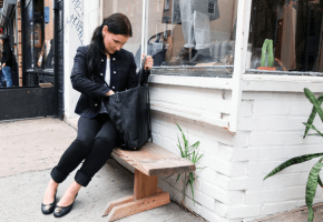 Black & White look with blazer