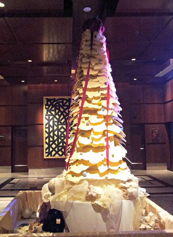 White Chocolate Ritz-Carlton Tree 600 pounds of White Chocolate, Ritz-Carlton Tree