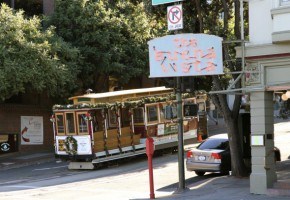 San Francisco Cable Car in front of The Buena Vista Cafe