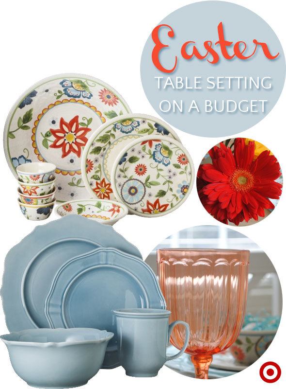 vintage inspired Easter table setting Easter table setting