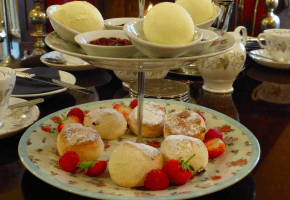 Cream tea at a castle
